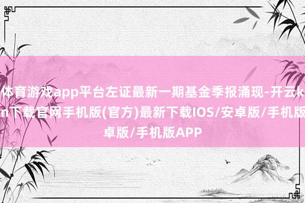 体育游戏app平台左证最新一期基金季报涌现-开云kaiyun下载官网手机版(官方)最新下载IOS/安卓版/手机版APP