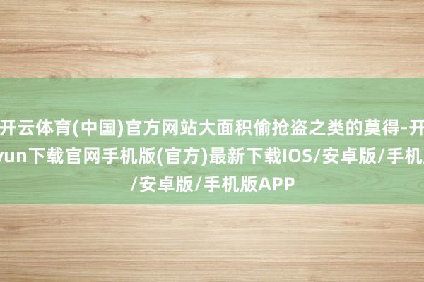 开云体育(中国)官方网站大面积偷抢盗之类的莫得-开云kaiyun下载官网手机版(官方)最新下载IOS/安卓版/手机版APP