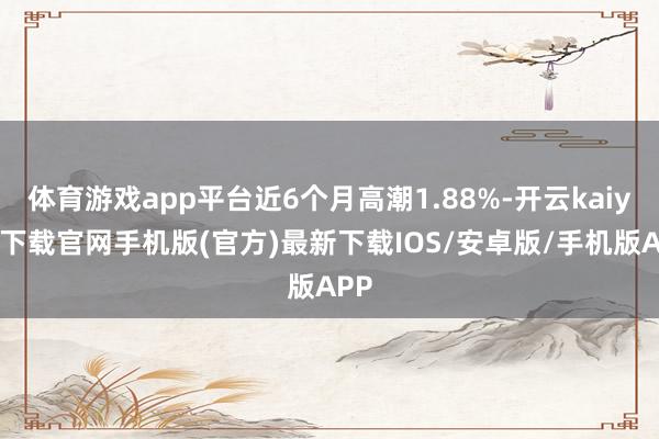 体育游戏app平台近6个月高潮1.88%-开云kaiyun下载官网手机版(官方)最新下载IOS/安卓版/手机版APP