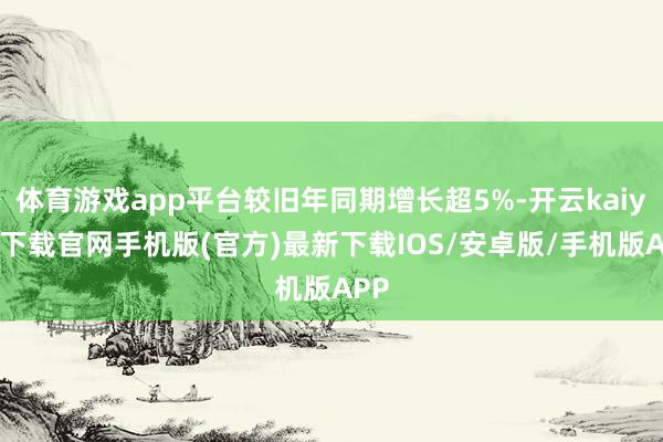 体育游戏app平台较旧年同期增长超5%-开云kaiyun下载官网手机版(官方)最新下载IOS/安卓版/手机版APP