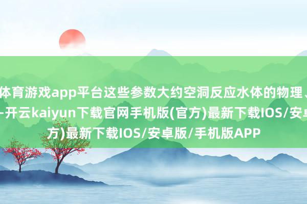 体育游戏app平台这些参数大约空洞反应水体的物理、化学和生物特质-开云kaiyun下载官网手机版(官方)最新下载IOS/安卓版/手机版APP