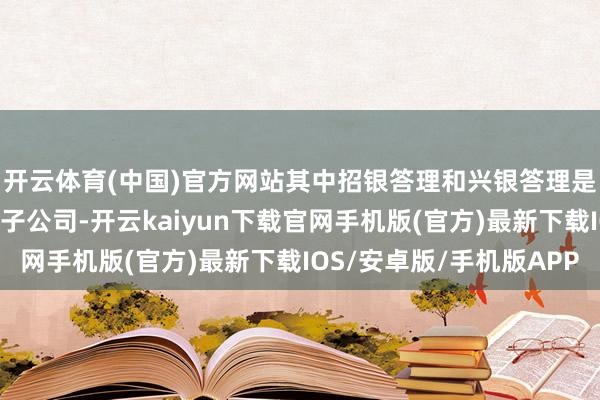 开云体育(中国)官方网站其中招银答理和兴银答理是存续界限居前的答理子公司-开云kaiyun下载官网手