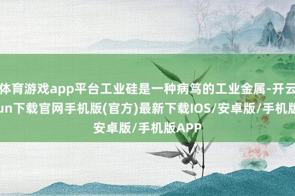 体育游戏app平台工业硅是一种病笃的工业金属-开云kaiyun下载官网手机版(官方)最新下载IOS/安卓版/手机版APP