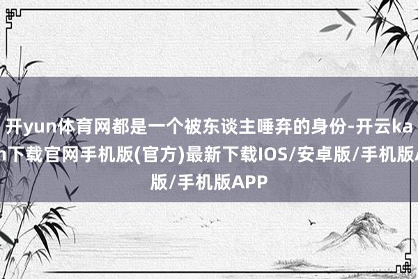 开yun体育网都是一个被东谈主唾弃的身份-开云kaiyun下载官网手机版(官方)最新下载IOS/安卓版/手机版APP